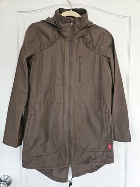 Eastern Mountain Sports EMS Mist Rain Trench Coat Khaki Green Womens S